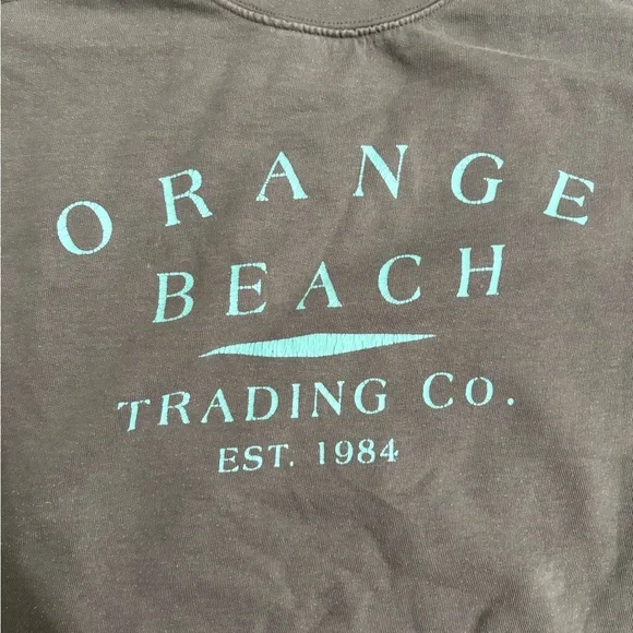 Orange Beach Gray Sweater Size Medium - Picture 3 of 4